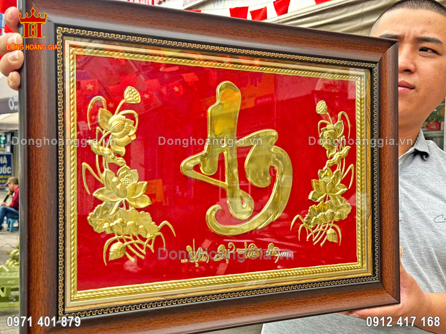 Tranh chữ an thư pháp mang ý nghĩa bình an, may mắn